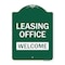 Signmission Leasing Office Welcome Heavy-Gauge Aluminum Architectural Sign, 24" x 18", GW-1824-9834 A-DES-GW-1824-9834 - alternate 1